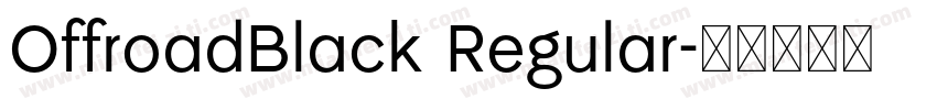 OffroadBlack Regular字体转换